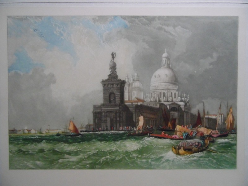 Venice, Santa Maria del Salute Original H/col Mezzotint Douglas Ion Smart