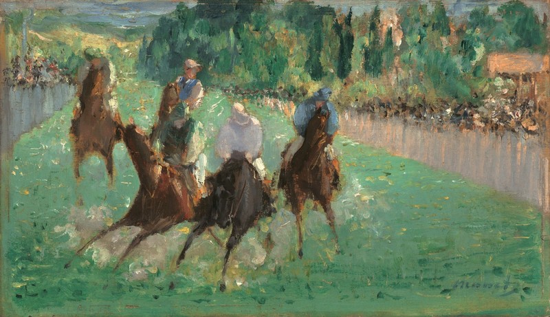 At the Races Manet Poster Impressionist Art Print Horse Racing Wall Hanging