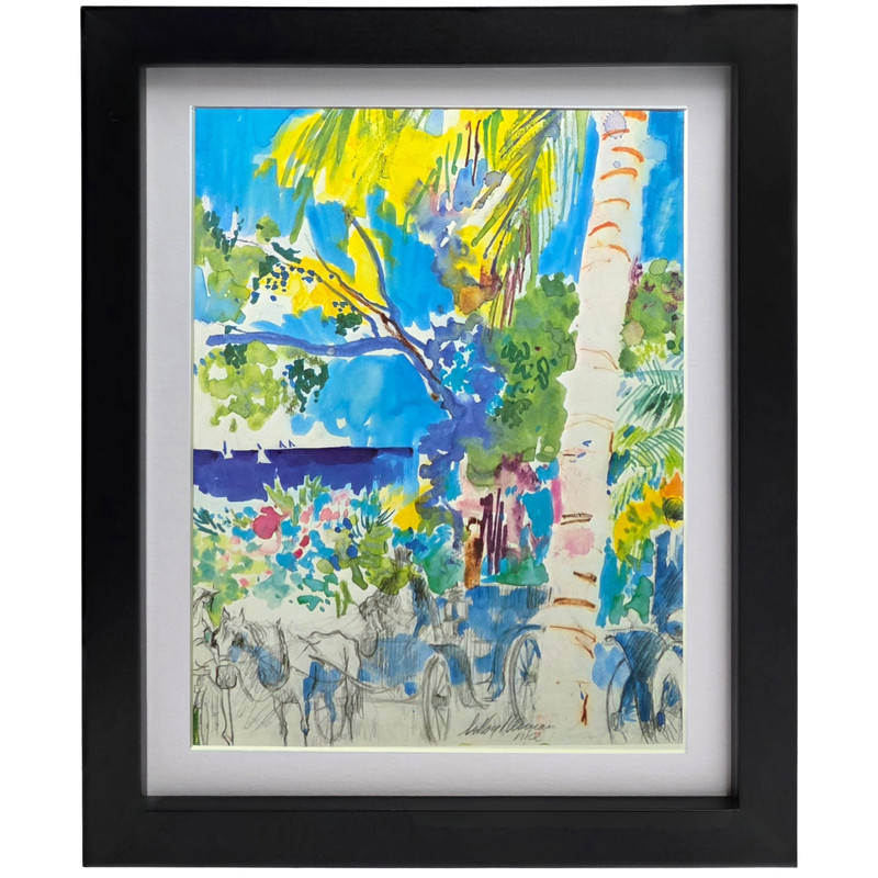 LEROY NEIMAN Nice/Monaco Plate Signed Vintage 1983 Framed Art Print