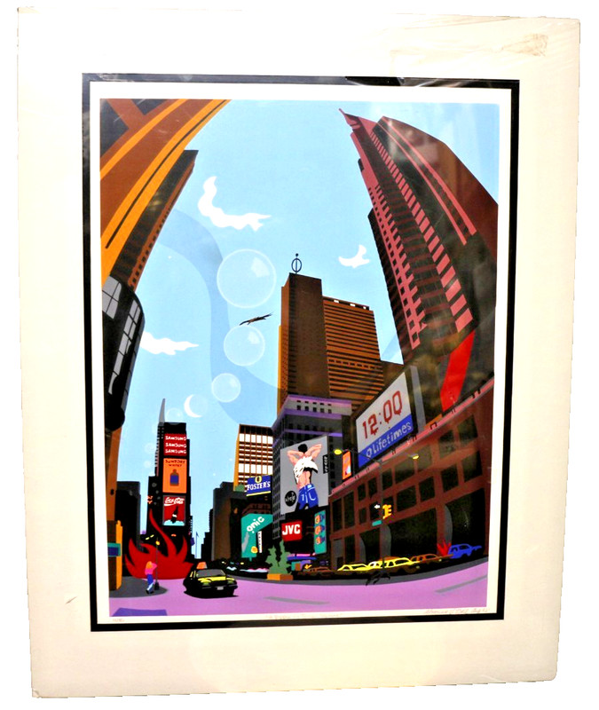 A Ripple in Time Square Serigraph Adrienne Tammara Beck 1992 Signed 4/80 Matted gallery