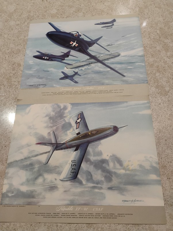 1950 Charles Hubbell Set of 12 Lithographic Color Prints 16.5"X13.75" gallery