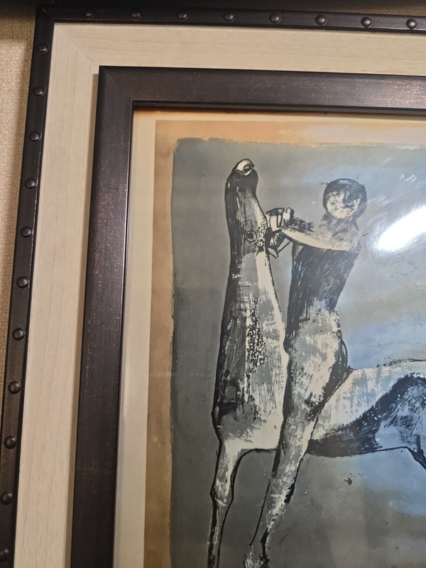 MARINO MARINI HORSE & RIDER LITHOGRAPH 1953 VINTAGE MODERN ITALIAN CUBIST CUBISM gallery