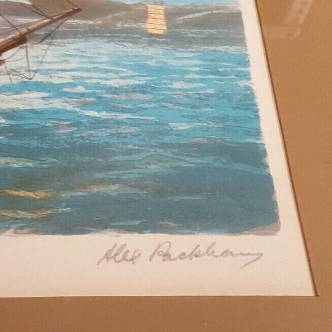 ALEXANDER PACKHAM Signed TALL SHIPS Limited Art LITHOGRAPH Collector's Guild COA gallery