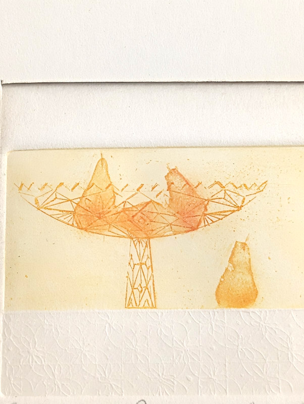 Mary Tift "Pears" Signed Limited Edition Intaglio Etching Print gallery