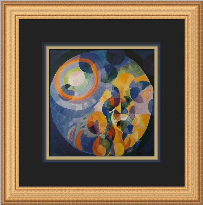 Robert DeLauny Circular Forms Sun and Moon Custom Framed Print