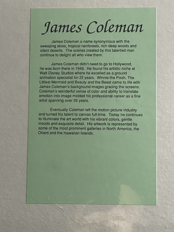 James Coleman Living Aloha Signed 9.5x7.5" Lithograph Wyland Galleries art print gallery