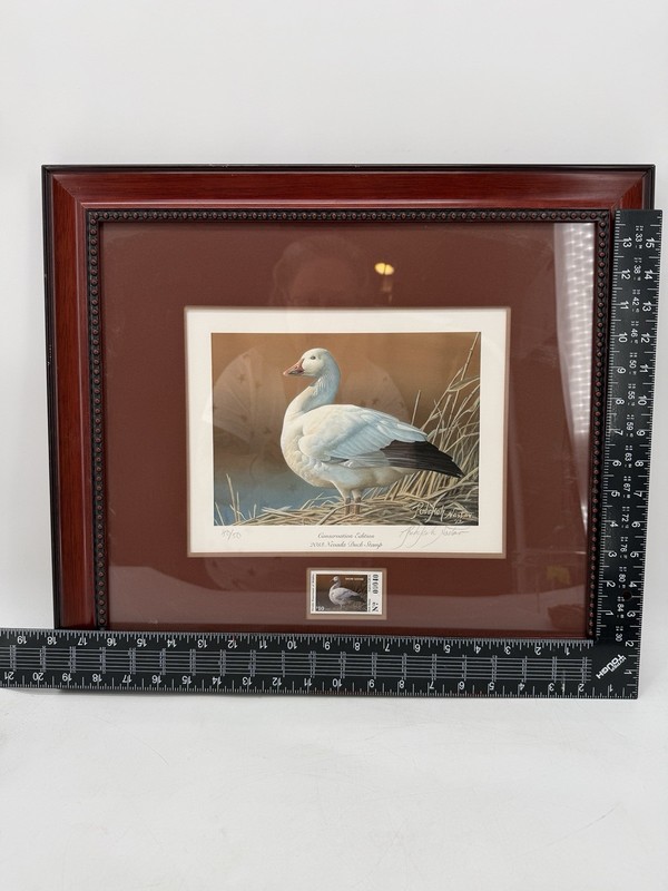 Snow Goose 2013 Print & Stamp set by Rekekah Knight #40/50ce Ducks Unlimited COA gallery