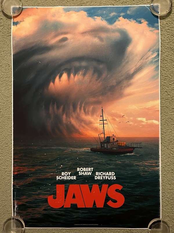 Jaws Hooper Brody Quint Orca Movie Shark Poster Art Print Mondo BNG Phase Runner
