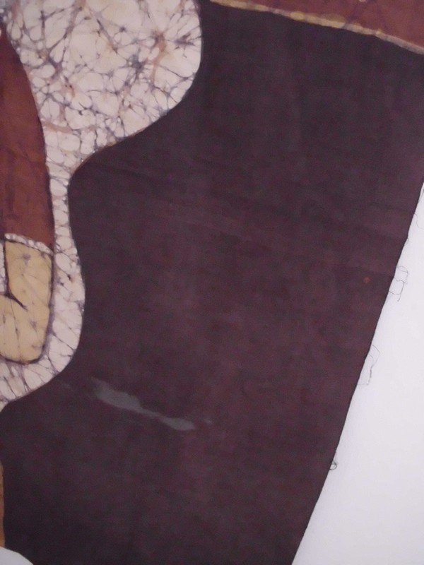 Vintage Indian Fabric Art Wall Hanging Female Portrait India Batik Style Print gallery