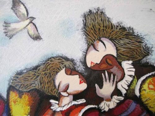 UNTITLED, (#167/380)A FESTIVE SIGNED/NUMBERED LE SERIGRAPH BY MICHAEL KACHAN gallery