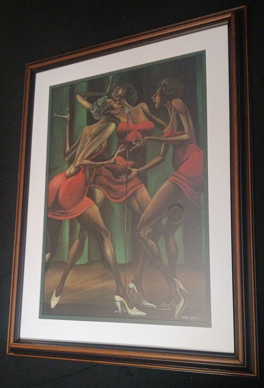 "SINGIN' SISTAHS" by Ernie Barnes Custom Framed Open Edition Print 18x24