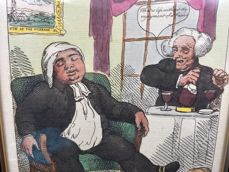 Country characters, VICAR, framed print, 30 x 24 cm wide. gallery