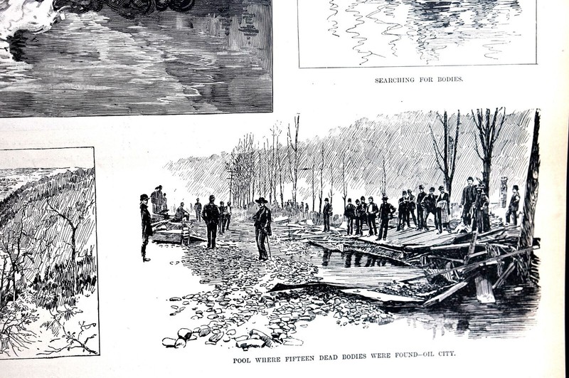 Oil Creek Valley Disaster 1892 SENECA STREET FOOD FIRE Harper's Weekly Print gallery