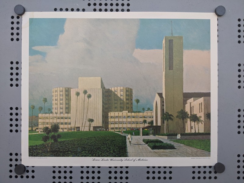 Rare Vintage '60s "Loma Linda University School of Medicine" Lithograph gallery