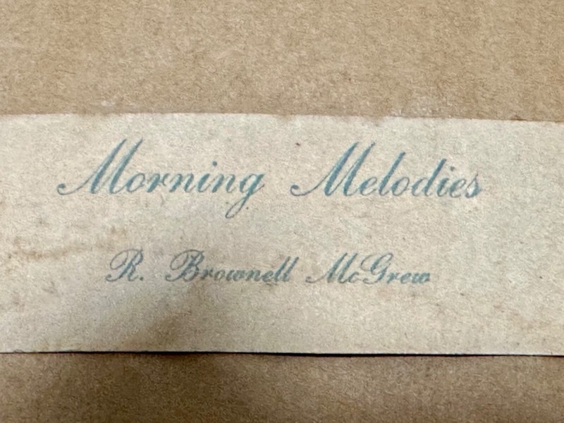 Rare Vintage Painting - R. Brownell McGrew "Morning Melody" Framed Art Piece gallery