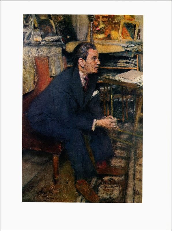 1968 Vintage Print Plate Edouard Vuillard Painting Portrait of Sam Salz