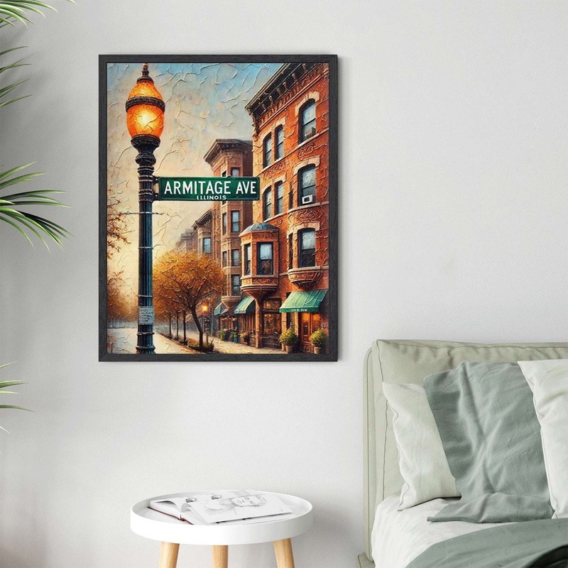 Urban Street Scene Wall Art Canvas Oil Paintings Reproduction gallery