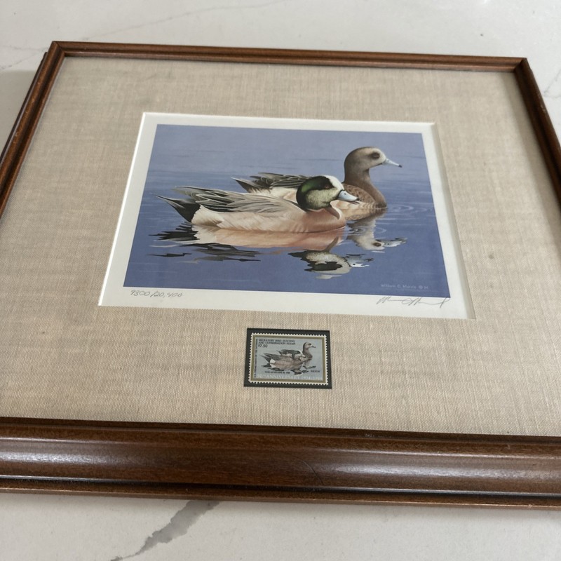 Ducks Unlimited william c morris 1984 print stamp signed numbered framed matted gallery
