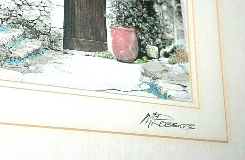 END OF THE ALLEY, MARTIN ROBERTS, ARTIST, SIGNED, WOOD FRAME 16" X 20", MATTE gallery