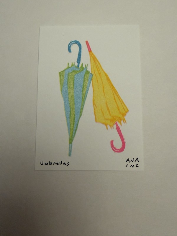 Ana Anastasia Inciardi Mini Print – Spring – Umbrellas