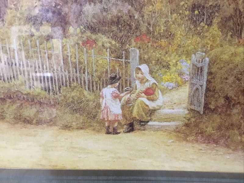 Hooks Farm Helen Allingham , Rare Lithograph In Print Professional Frame. gallery