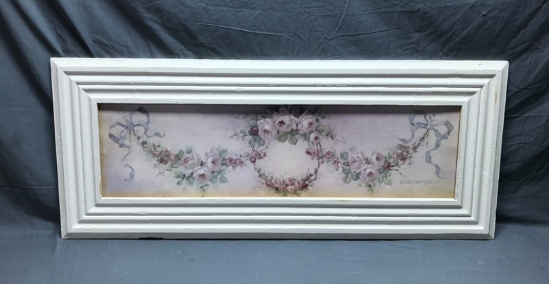 Shabby Christie Repasy Giclee Print Yard Long 19×45 Salvage Wood Frame 1119-23B