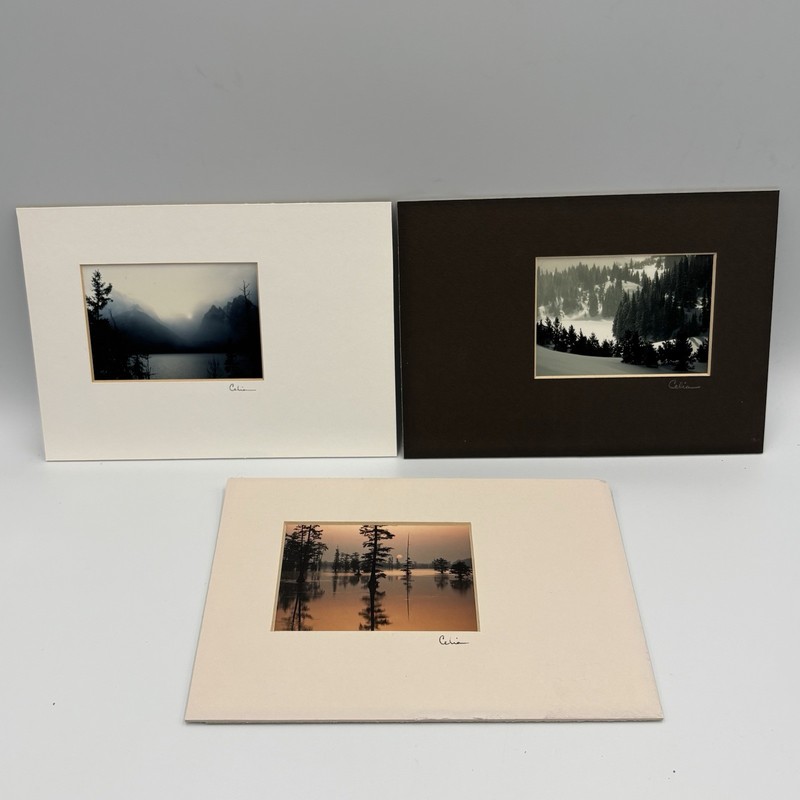Celia Roberts Photography Signed And Numbered Set Of 3 5X7 Matted Landscape 3×3