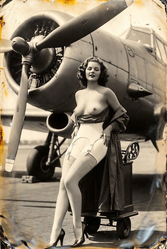 Risque Lady Pin-Up Ligere Vintage Beautiful Woman Poster Art 8X10 Model Photo 1