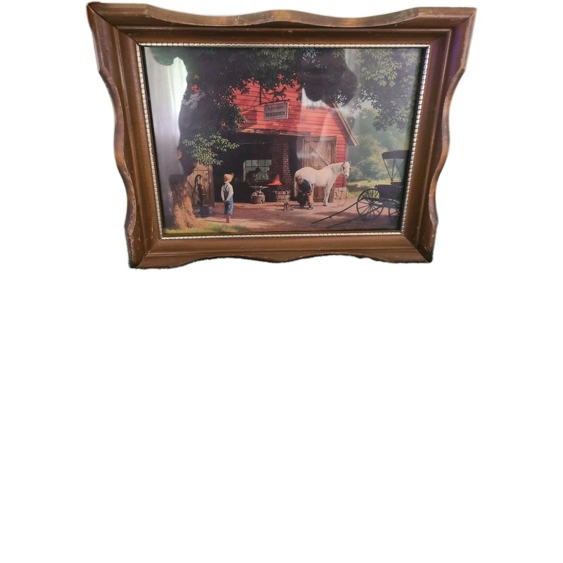 9×12 inches with some wear on the frame.This vintage art print titled…