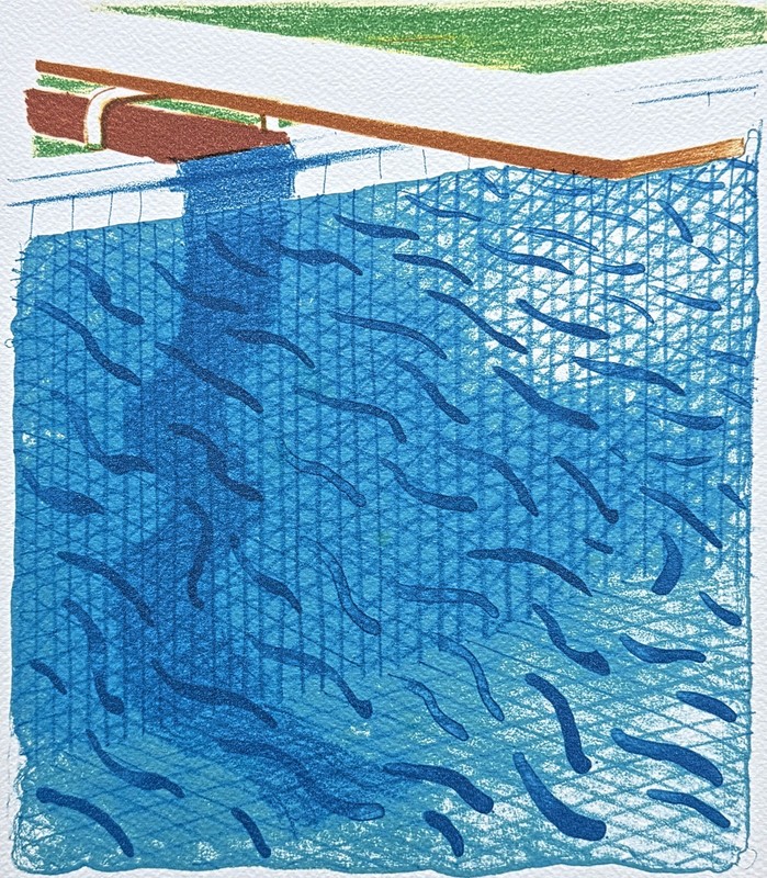 DAVID HOCKNEY - Pool made with paper - signed, numbered x/200, 35 x 50 cm gallery