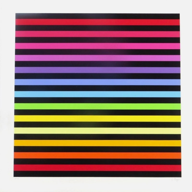 Yaacov AGAM Soflege 3 Abstract Signed/Numbered Silkscreen Print 26-1/2 x 26-1/2-