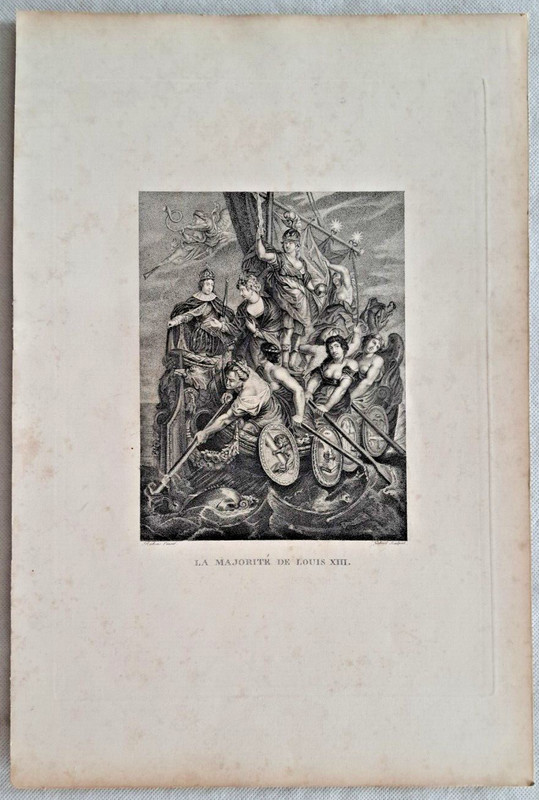 Peter Paul Rubens The Majesty Louis XIII Etching Gabriel 1873