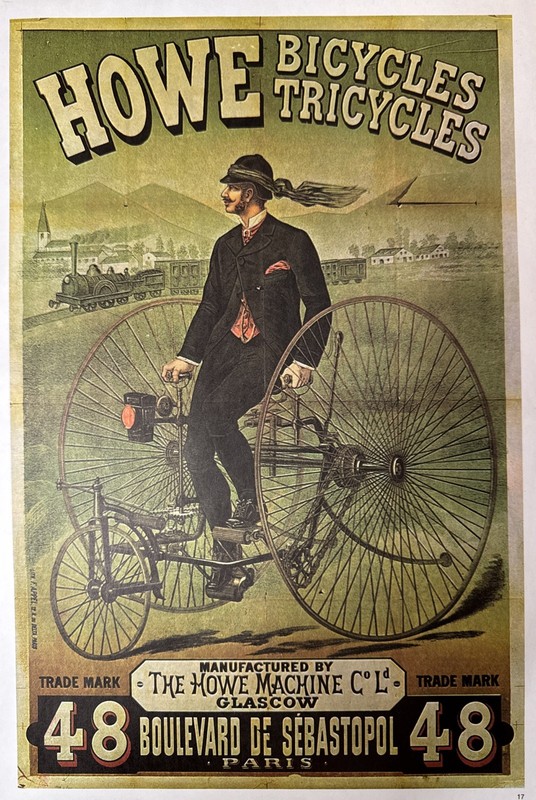 Original 1973 Howe Bicycles Tricycles Poster Print Page 17 First Edition Vintage