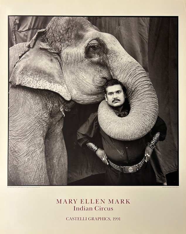 Ram Prakash Singh by Mary Ellen Mark Rare 1991 Poster Art Print Elephant 24x30