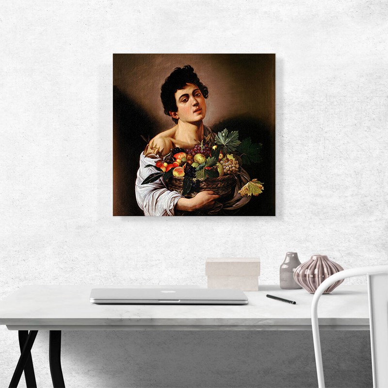 ARTCANVAS Boy with a Basket of Fruit 1593 Canvas Art Print by Caravaggio gallery