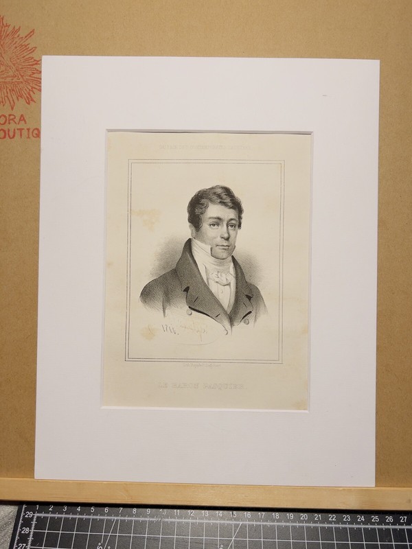 PORTRAIT LE BARON PASQUIER ANTIQUARIAN LITHOGRAPH 1840 GALLERY ENGRAVING GRAPHIC gallery