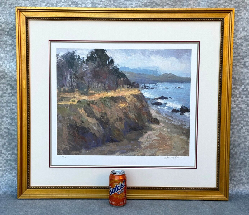 SHARON BURKETT KAISER SEASCAPE LITHOGRAPH PENCIL SIGNED ARCHES PAPER COA 65/195
