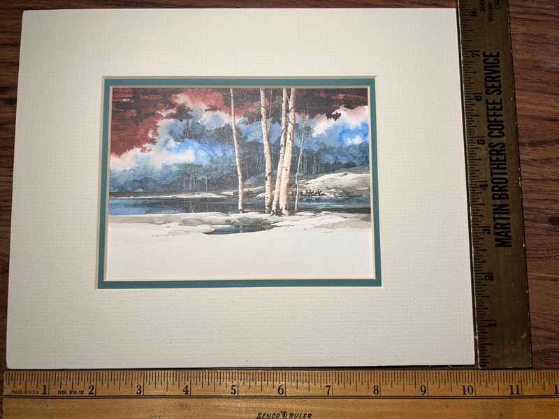 Michael Atkinson Continuous Tone Lithograph “Emerald Lake” 4in x 6in print