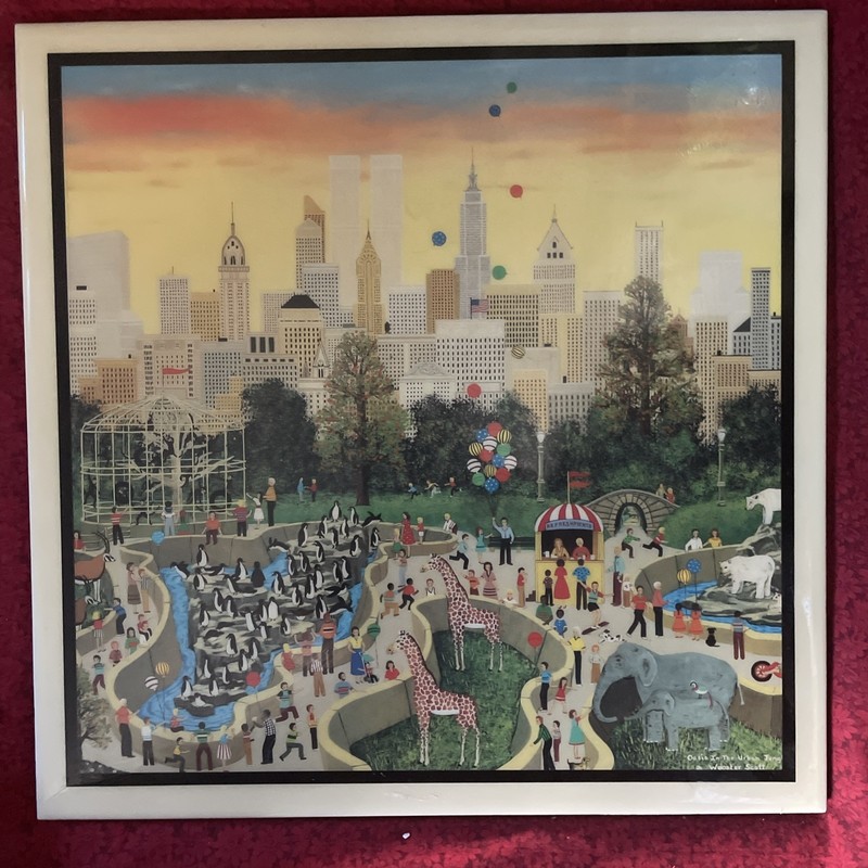 «Oasis In The Urban Jungle» Jane Wooster Scott Art Print On Ceramic Tile 12×12