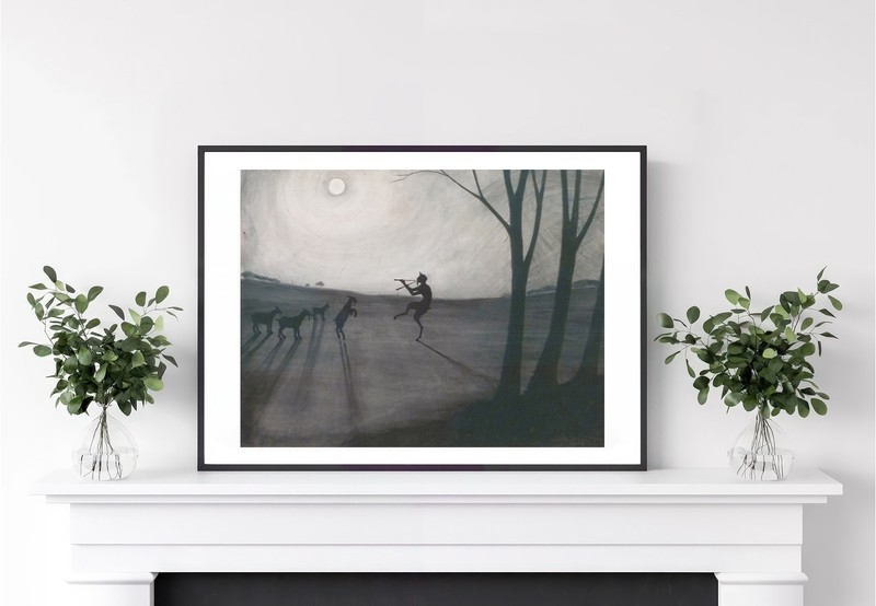 Leon Spilliaert Print - Faun by Moonlight, 1900, Wall Art poster gallery