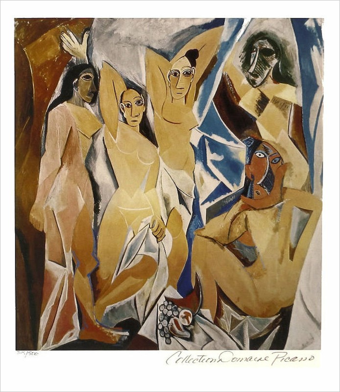 Pablo PICASSO Les Demoiselles d’Avignon Limited Giclee Estate Signed 20×13