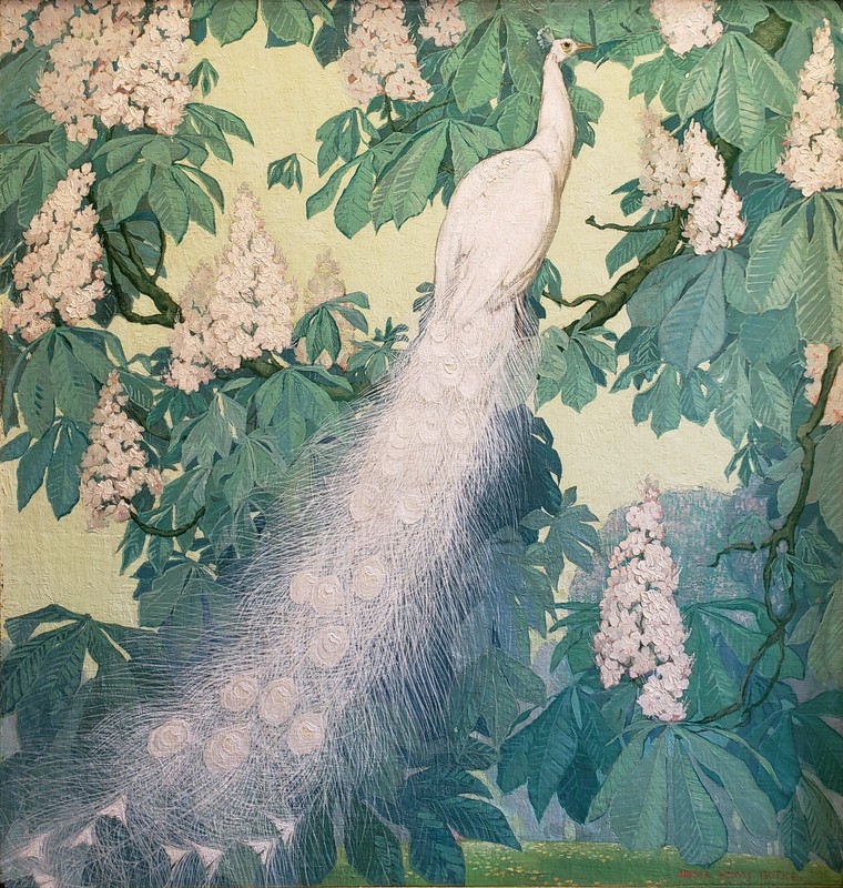 Jessie Arms Botke: White Peacock – Spring 22×30 Archival Quality Fine Art Print