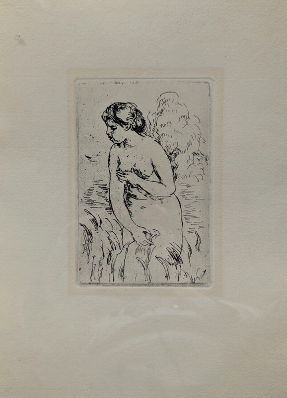 Pierre Auguste Renoir Ethching, Baigneuse Delteil Stella 23, 1910, RARE gallery
