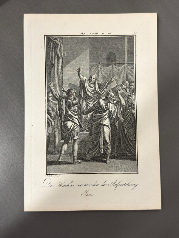Edouard Schuler – Matthew 28:11-16 Ressurection Early 19th Century Engraving