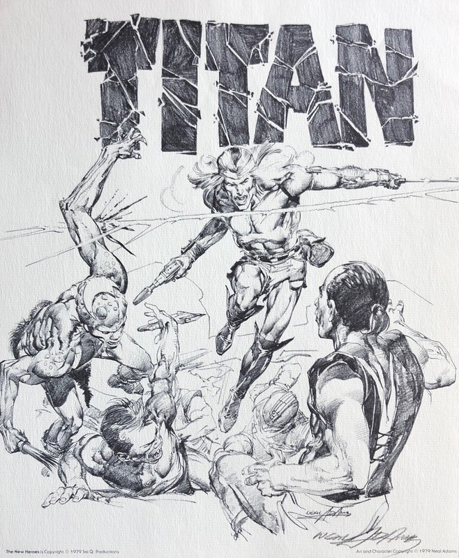 NEAL ADAMS rare TITAN print SIGNED pencils 1979 SAL Q New Heroes art LAST ONE