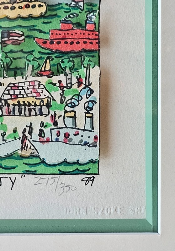 James Rizzi Statue of LIBERTY 1989 Hand Signed 3D Serigraph Framed NYC Pop Art gallery