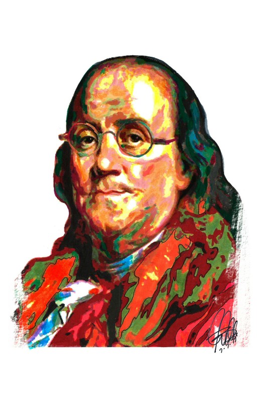 Benjamin Franklin Founding Fathers USA Politics Poster Print Wall Art 11x17 gallery