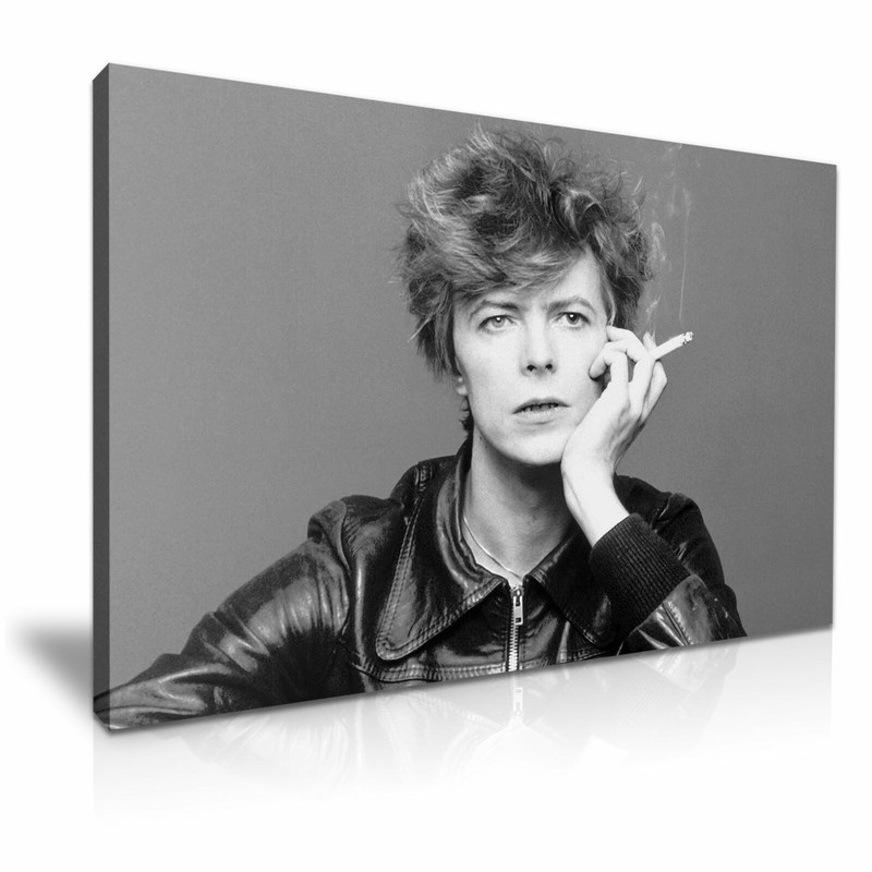 DAVID BOWIE Stretched Canvas Print Wall Art Home Deco 76x50cm / 30X20 Inch