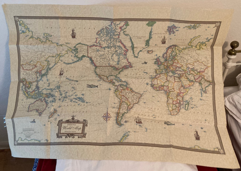 American Map Corporation, Antique Style World Map, Poster (Folded)