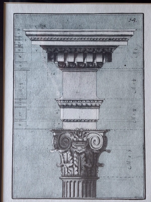 Two Toned Corinthian Capital Architectural print gallery